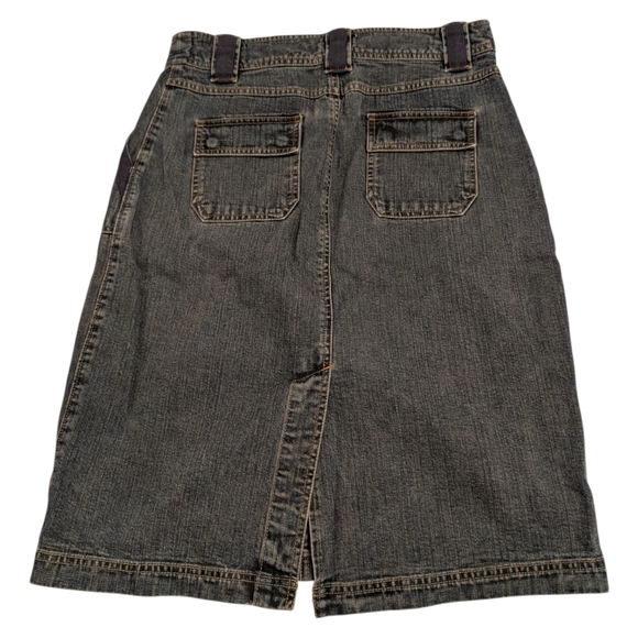 Bass Jeans Knee-Length Denim Utility Skirt – Size 6 – Dark Wash - Picture 2 of 14